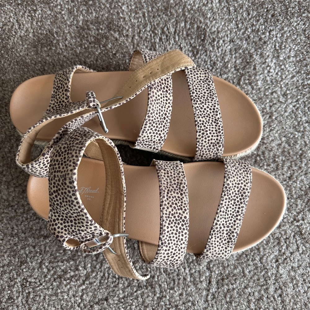 Polka Dot Summer Platform Sandals W8